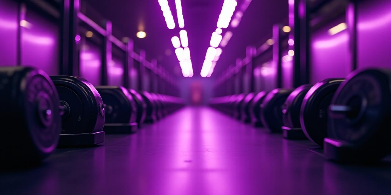 Atmospheric gym interior with professional equipment